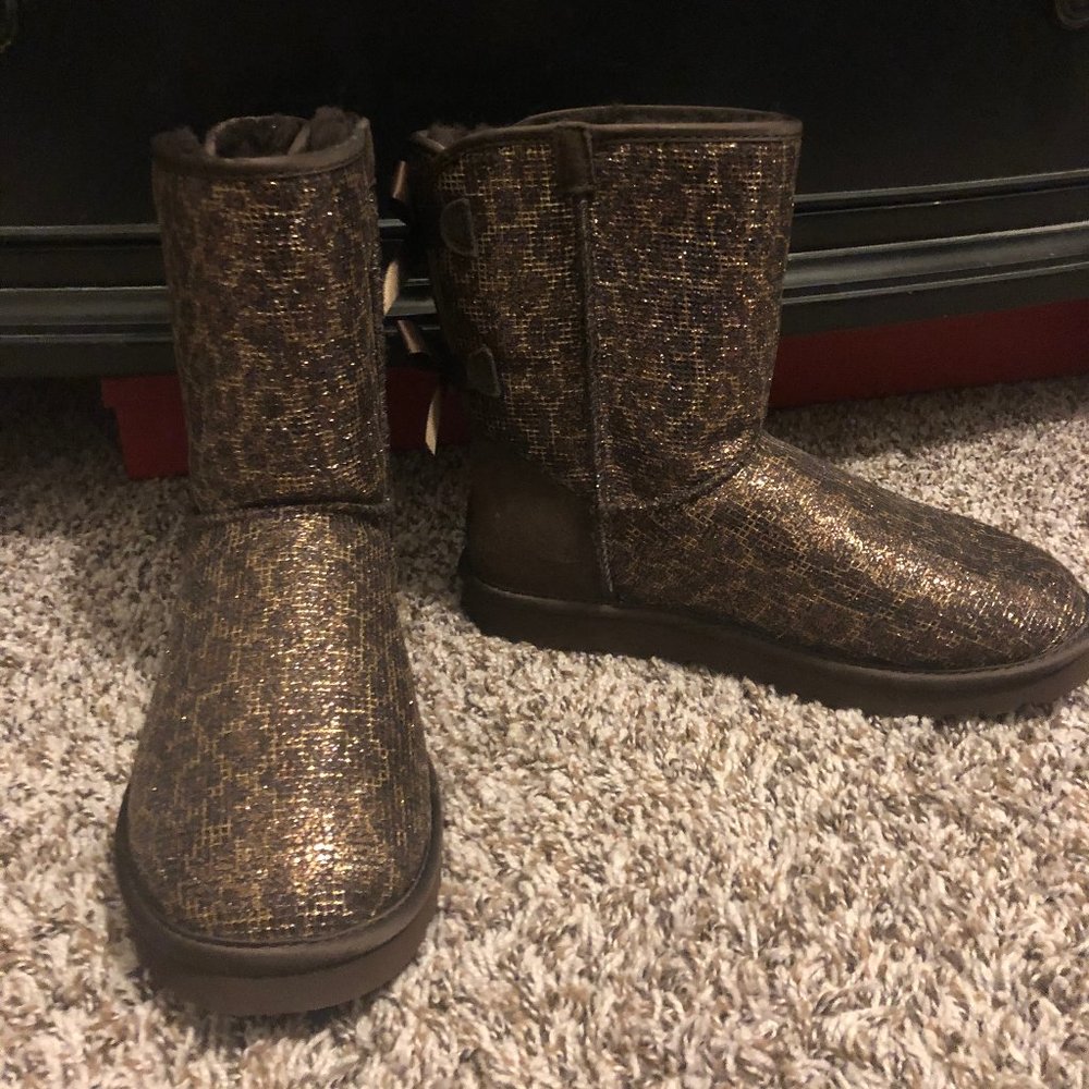 Sparkling Leopard Print UGG Boots